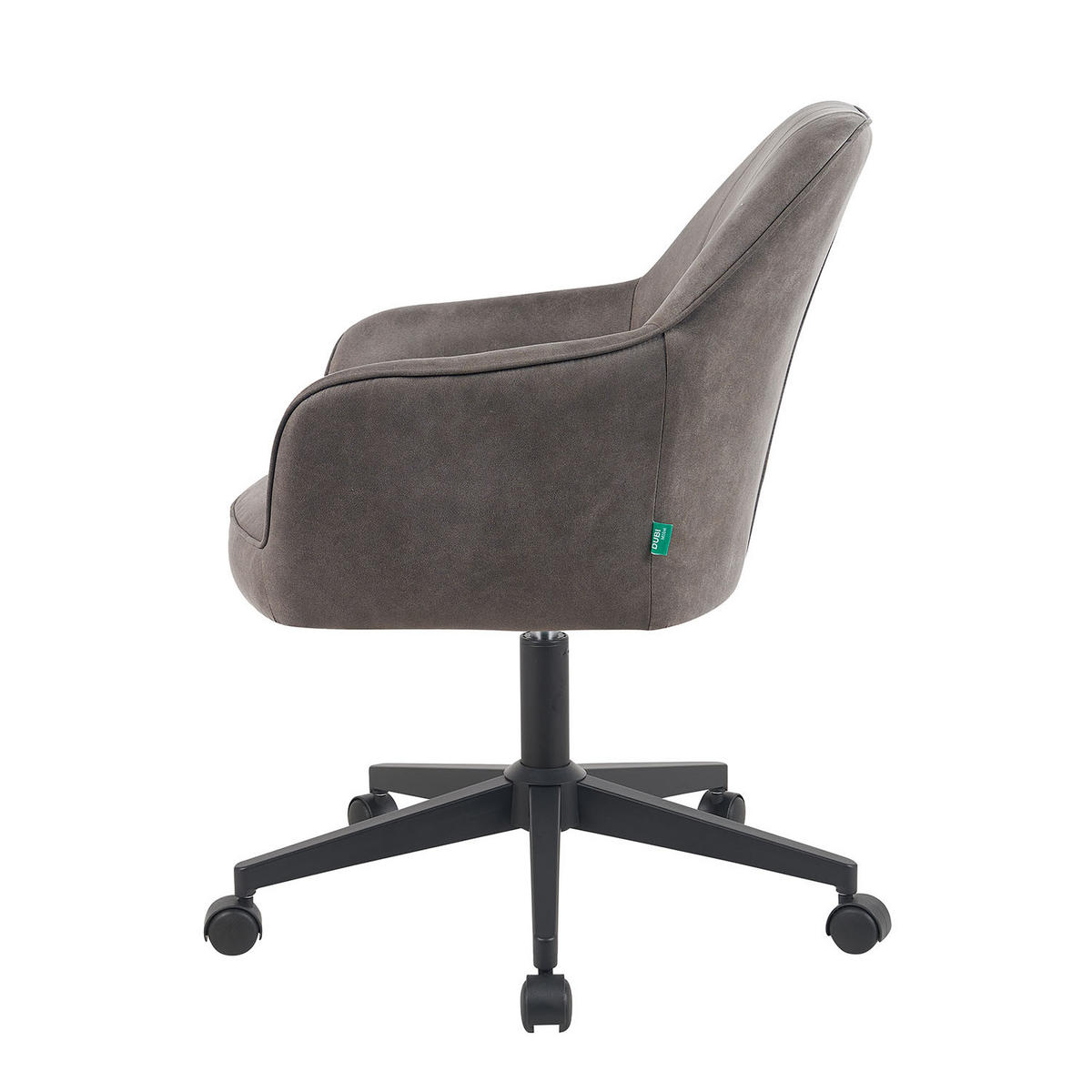 BÜROSTUHL Mika-Nika - Taupe/Schwarz, Textil/Metall (60/84/65cm) - DUBI Möbel