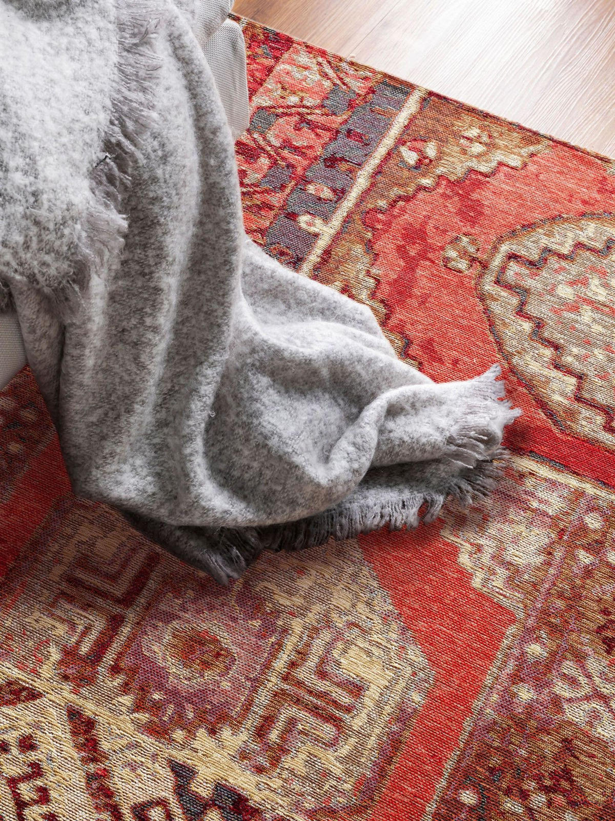 FLACHGEWEBETEPPICH Stay Rot 75x165 cm - Rot, Textil (75/1cm) - KUNSTLOFT