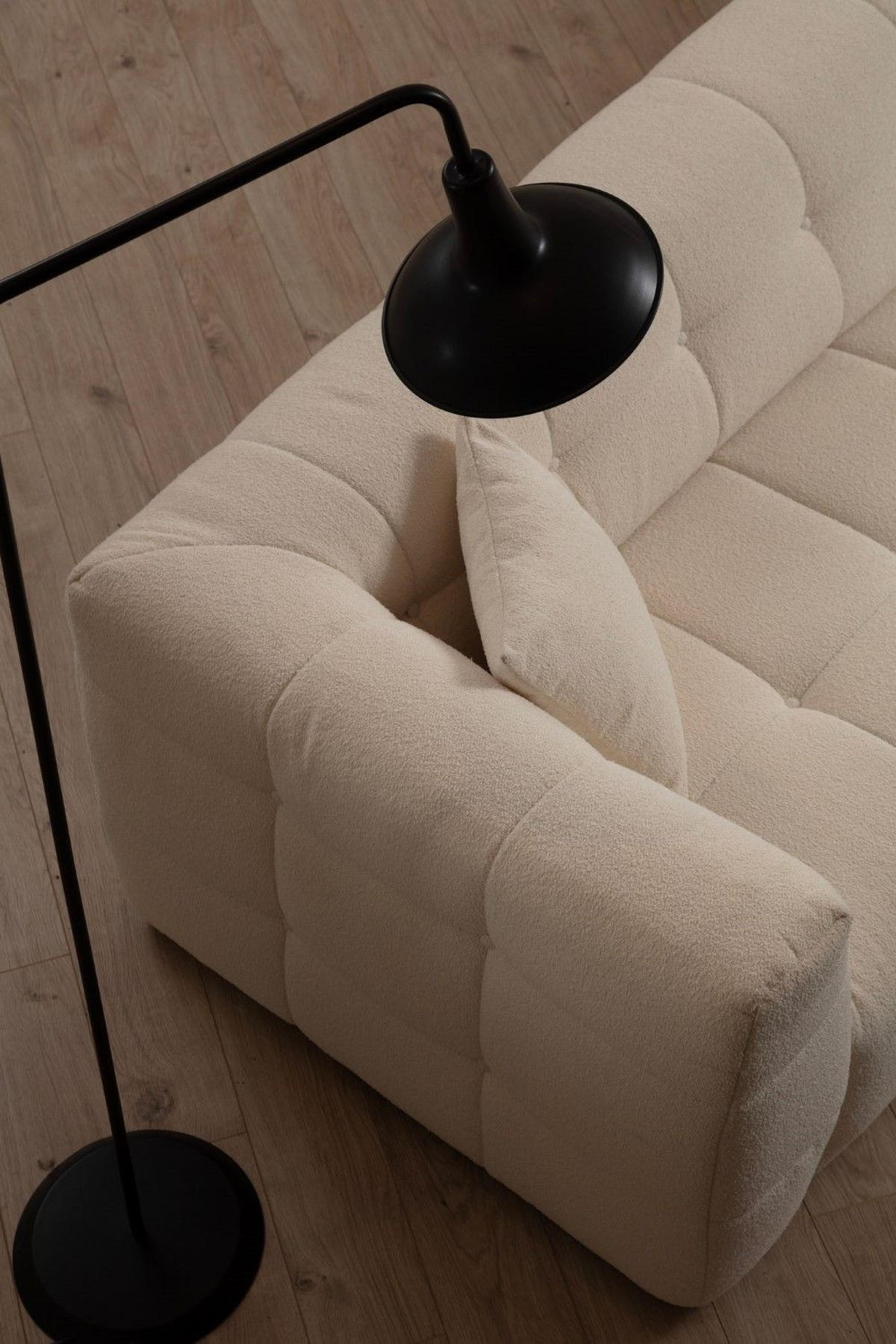 ECKSOFA modernes Design - Beige/Schwarz, Holz/Kunststoff (150/300cm) - myHomelando