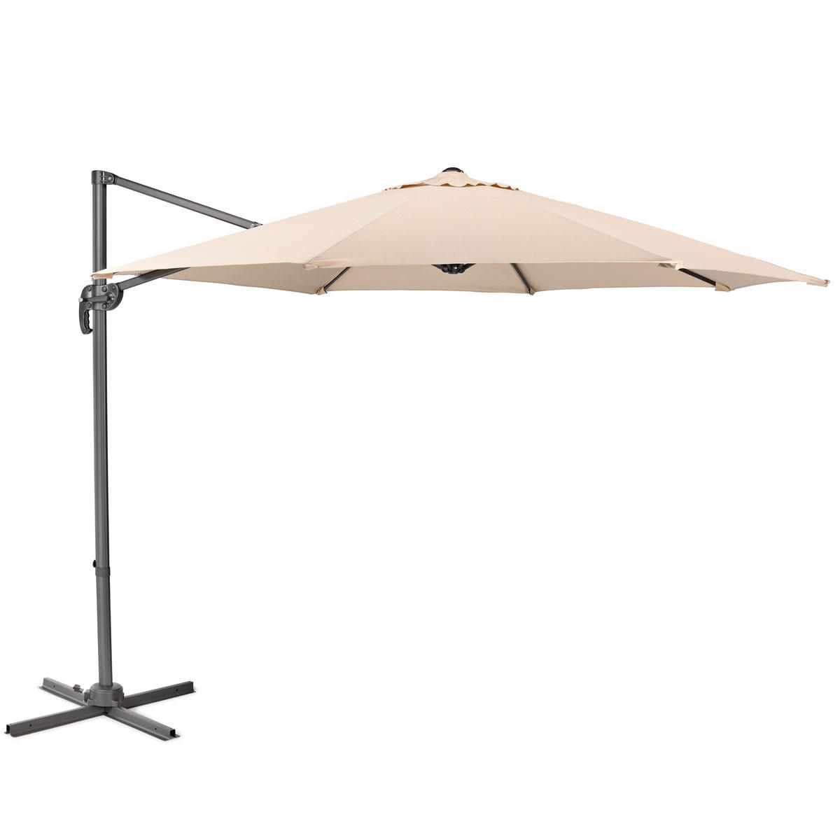 AMPELSCHIRM Helles Taupe - Hellbraun, Textil (290/290cm) - SVITA
