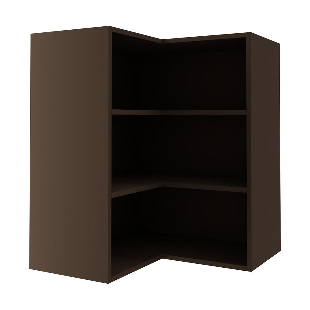 Thumbnail - Feldmann-Wohnen Eckhängeschrank, Weiß, Dunkelgrau, Holz, 2 Fächer, Rechteckig, 60x72x60 cm, Küchen, Küchenmöbel, Küchens...