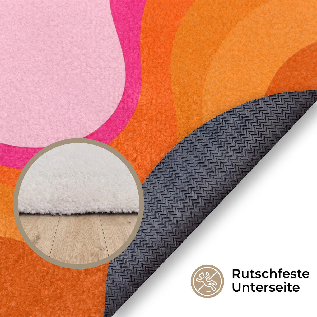 KOBERCE - Retro - Vlny - Farebné - 90x90 cm - viacfarebná, textil/plast (90/0.4cm) - OnlyWow