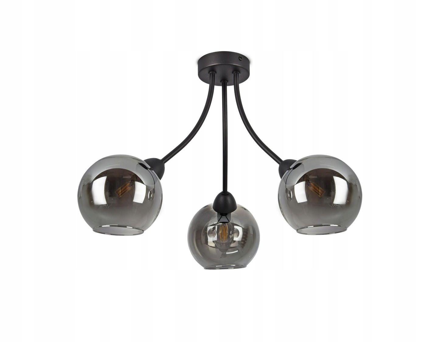 kiki design Deckenleuchte Schwarz, Transparent, Anthrazit 50x37x50 cm
