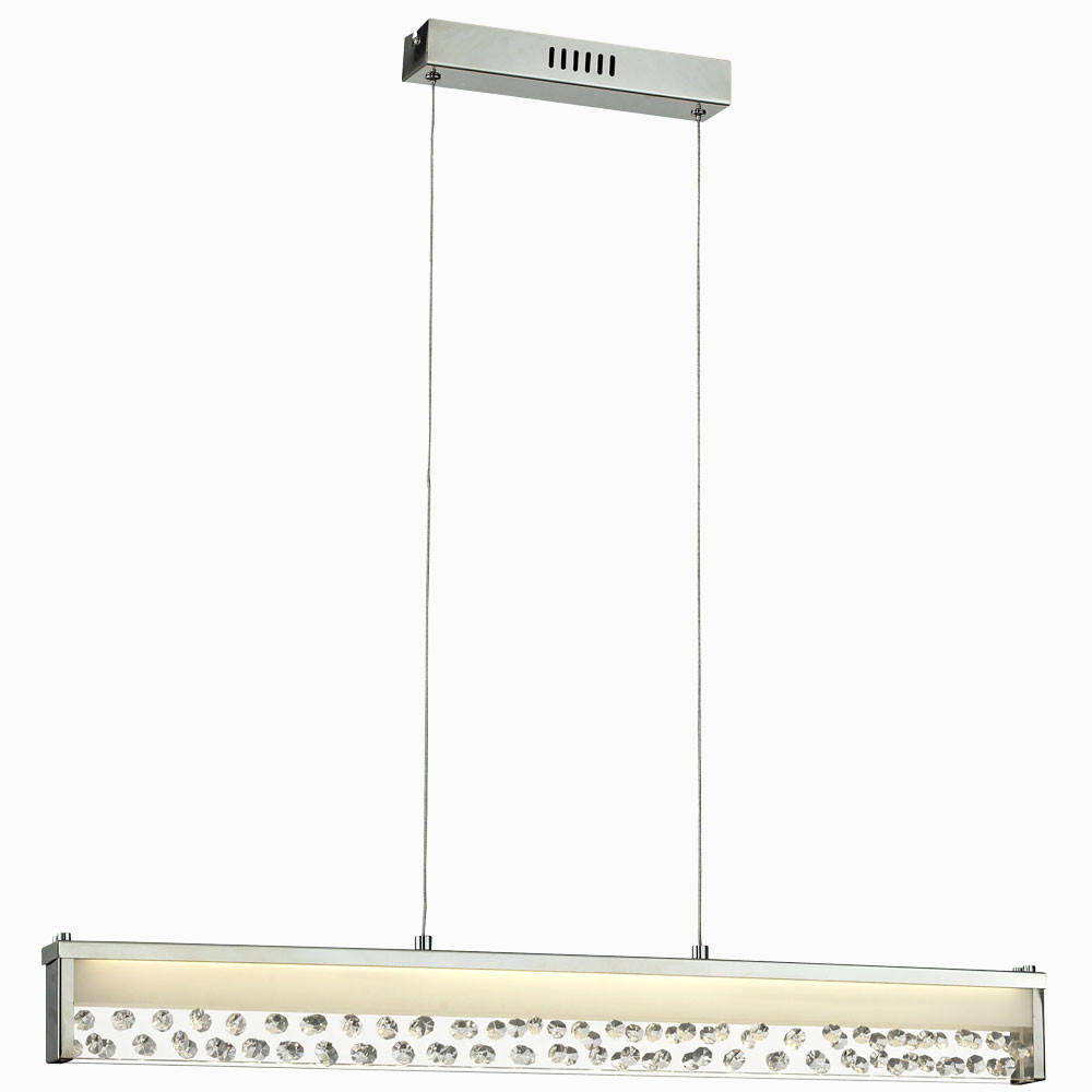 LED HÄNGELEUCHTE Doriana Silber Kristallglas - Silberfarben, Metall (78/4/120cm) - Esto