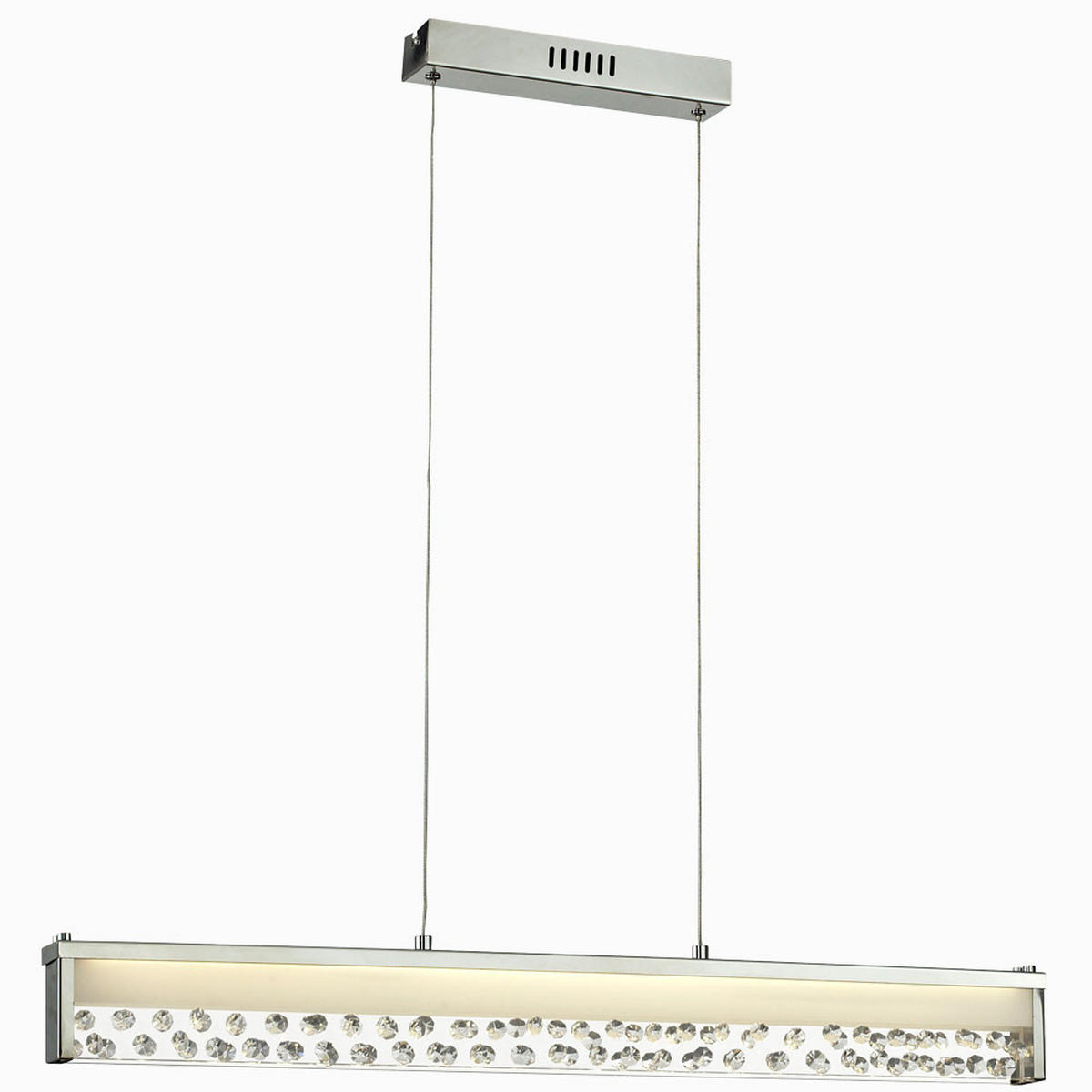 LED HÄNGELEUCHTE Doriana Silber Kristallglas - Silberfarben, Metall (78/4/120cm) - Esto