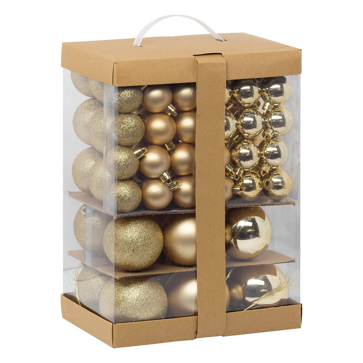 WEIHNACHTSKUGELN Gold 60er-Set - Goldfarben, Kunststoff (8/9.2/8cm) - Atmosphera Createur d´interieur