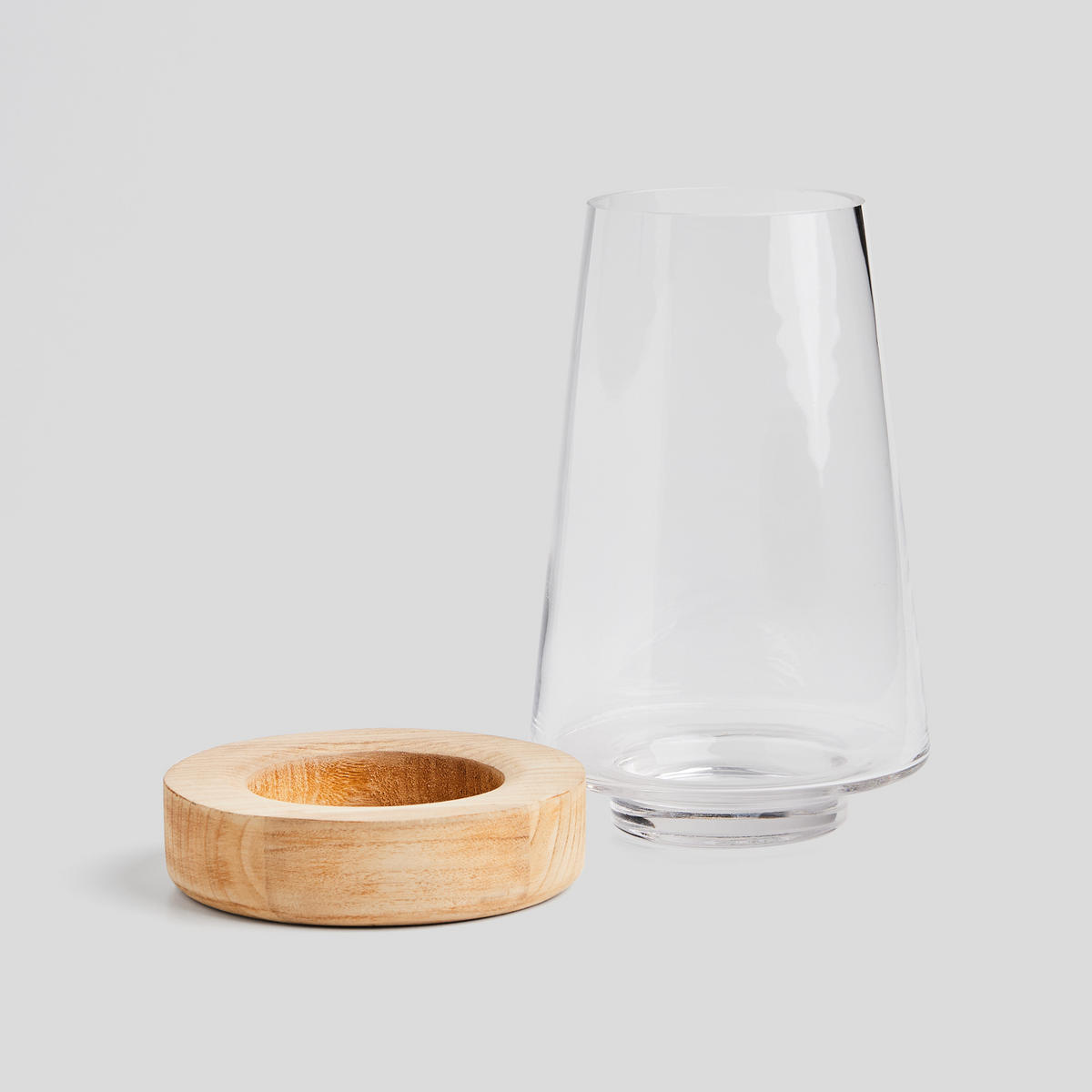 VASE Pessa - Beige, Glas (28.5cm) - home&you