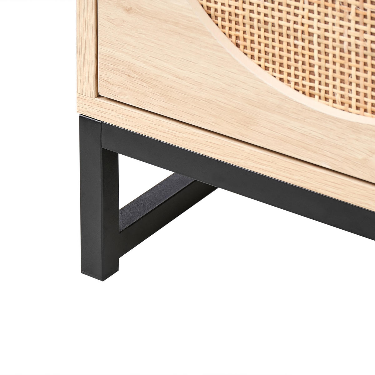KOMMODE mit 4 Schubladen Hellbraun Botwood - Hellbraun, Holzwerkstoff (40/90/40cm) - Beliani