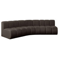 ECKSOFA modulares Sofa Montra-L1 - 290x174x70 cm Braun - Braun, Holzwerkstoff/Textil (290/174cm) - ALTDECOR