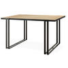 ESSTISCH Marina in Metall, 140-240/80/76 cm - Eiche Wotan/Schwarz, Holzwerkstoff/Metall (80/140/76cm) - WFL GROUP