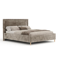 POLSTERBETT Ordina Beige 120/200 cm im Chenille-Stoff - Beige/Naturfarben, Holz/Holzwerkstoff (120/200cm) - Maison de Reve