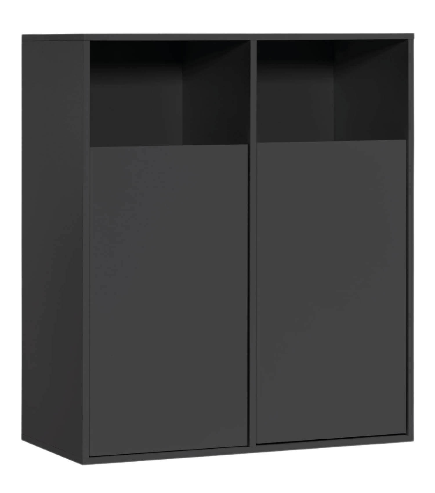 Mokebo Wäscheschrank Schwarz 80x95x40 cm