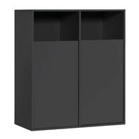 WÄSCHESCHRANK Der Wäschehüter - Schwarz, Holzwerkstoff (80/95/40cm) - Mokebo
