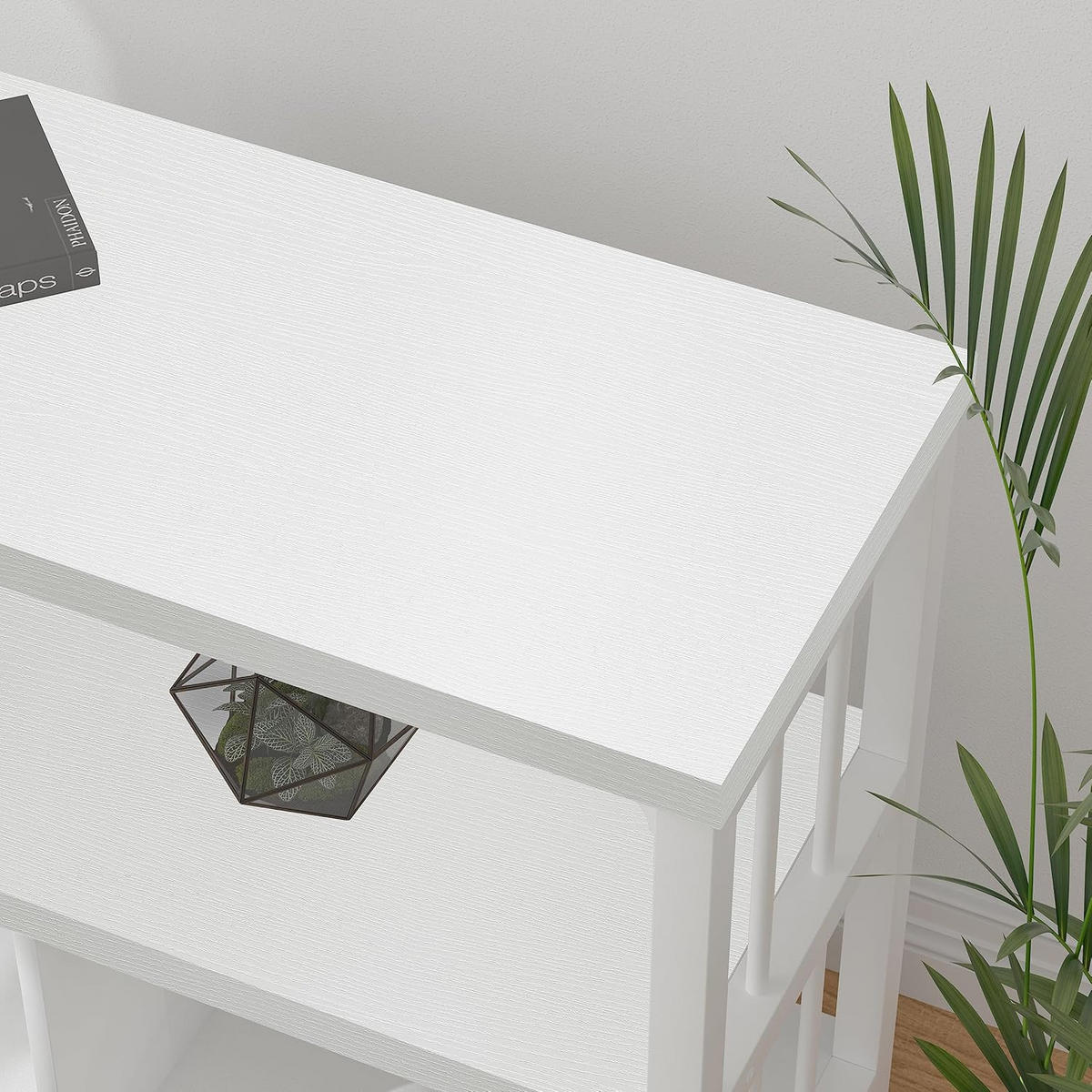 REGAL Standregal 120 x 34 x 76.2 cm Holzoptik Metallgestell - Weiß, Holzwerkstoff/Metall (120/76.2/34cm) - Quality Elegance