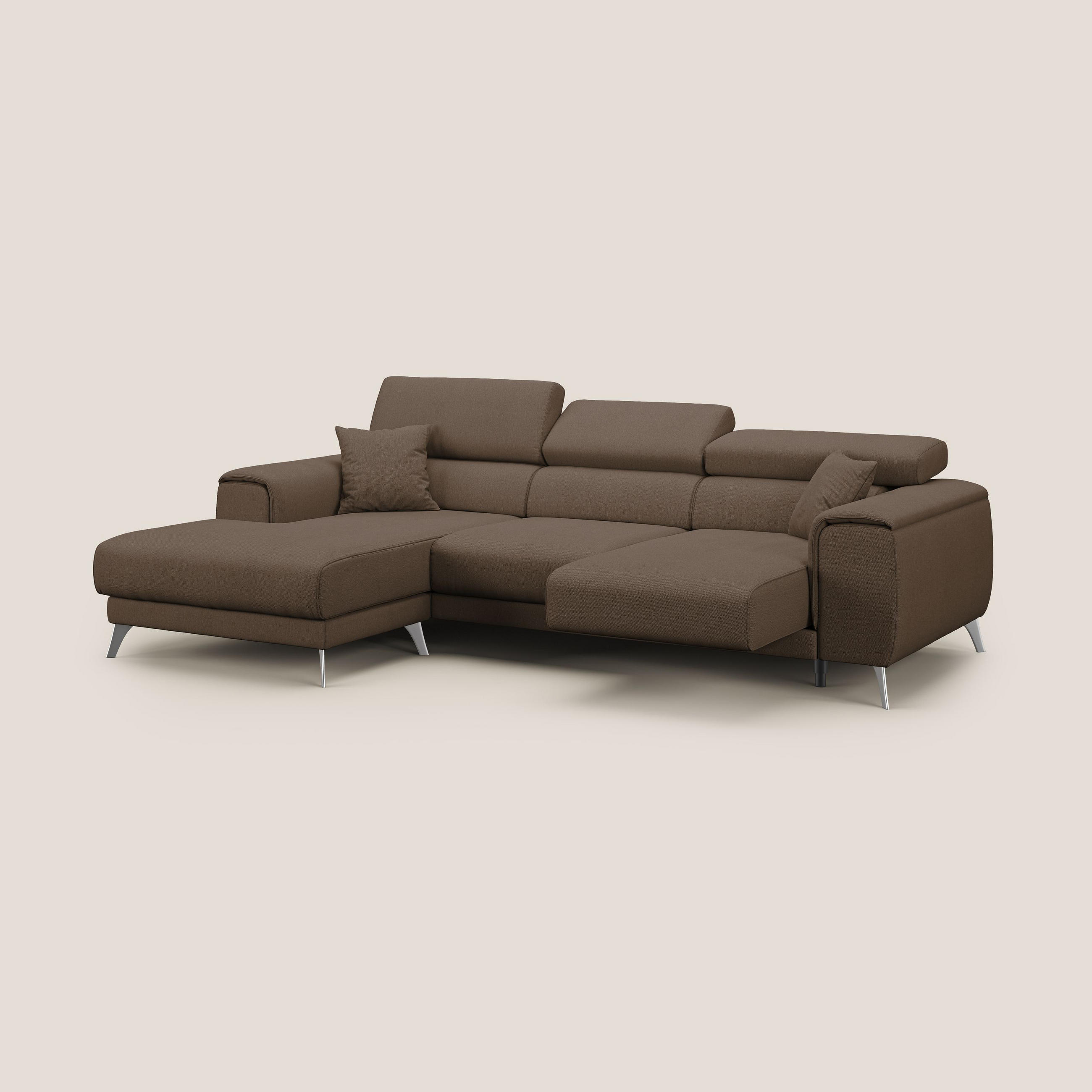 ECKSOFA LINKS Fusion - Braun, Textil (260/102cm) - Divani.store