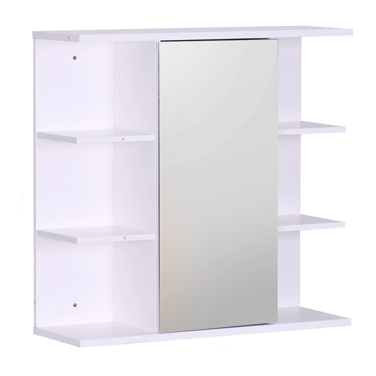 ZRKADLOVÁ skriňa - biela, kompozitné drevo/sklo (62/64/21cm) - Relaxdays