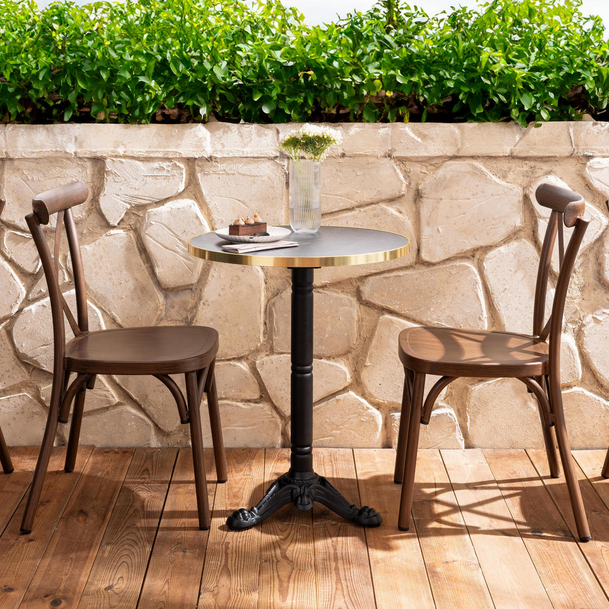 TISCHBEIN, Schwarz - Schwarz, Metall (45/72/45cm) - Oviala