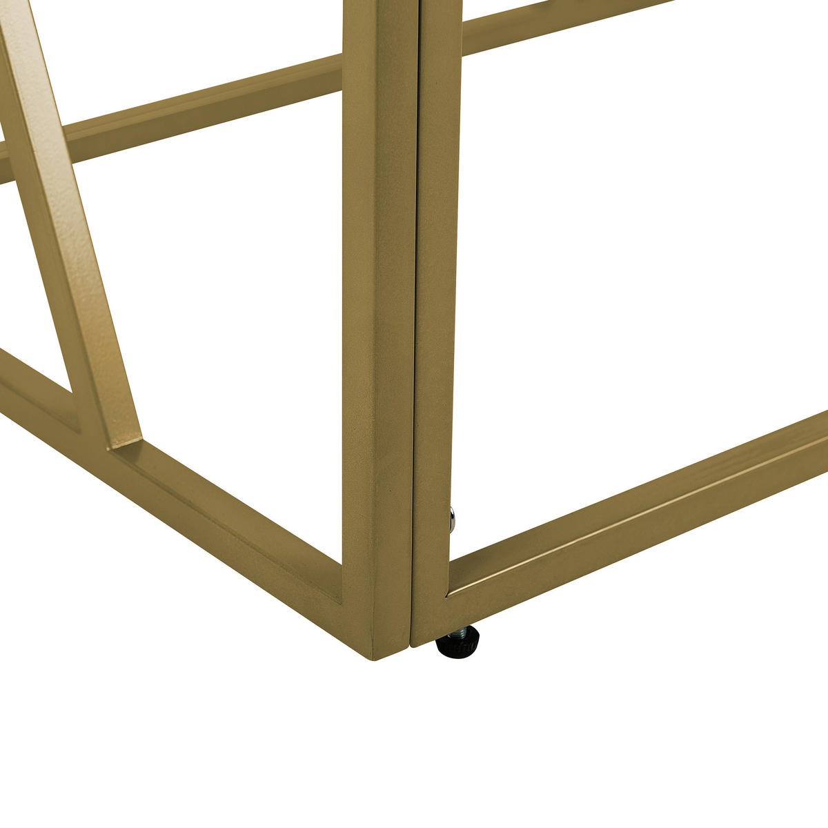 KONSOLENTISCH Glas gold Orland - Transparent/Goldfarben, Glas (40/100/85cm) - Beliani