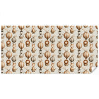 KINDERTAPETE - Safari - Heißluftballons - Taupe - 400x200 cm - Beige, Papier (400/200cm) - OnlyWow