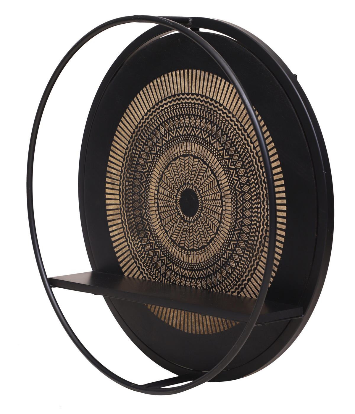 WANDREGAL Mae Schwarz 68/68/20 cm - Schwarz, Metall (68/20/68cm) - Starfurn