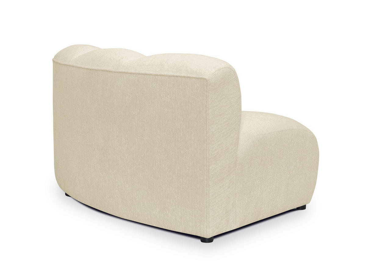 SOFAELEMENT Chenille Stoff Beige - Hellbraun/Schwarz, Holzwerkstoff/Kunststoff (147/70/89cm) - Makamii