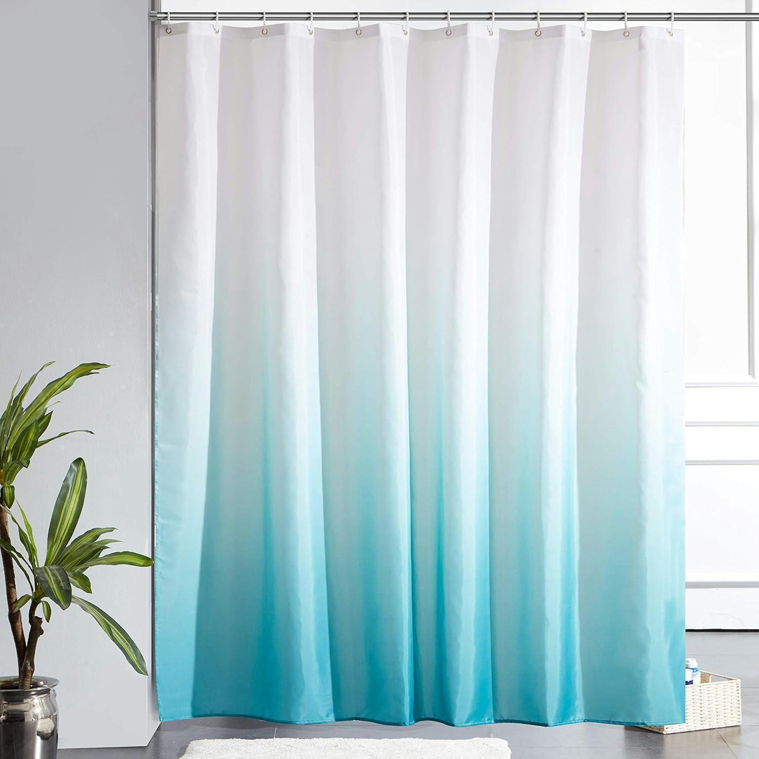 DUSCHVORHANG Textil Aquamarin 200 x 200 cm - Türkis, Textil (200/200cm)