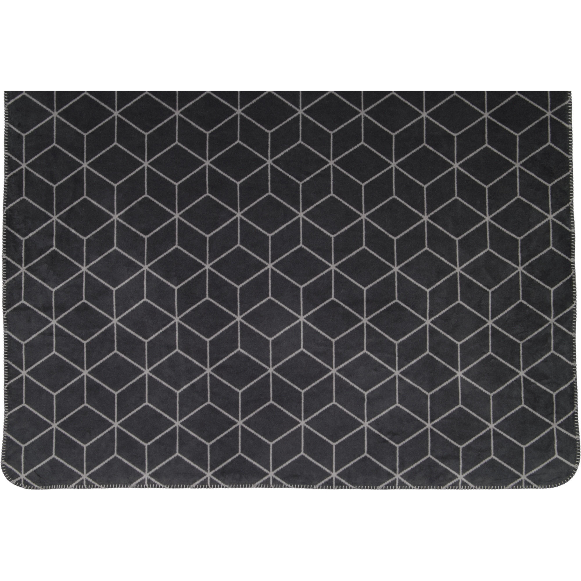 WOHNDECKEN CARRÉ GRAPHITE - Graphitfarben, Textil (150/200cm) - Zöllner