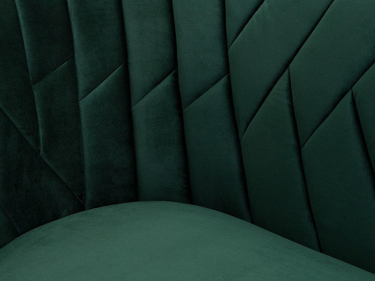 SOFA 3-Sitzer - Samt - Dunkelgrün - ADELE - Grün, Textil (198/80/85cm) - Vente-Unique