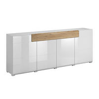 KOMODA Jules Bijelo i drvo - bijela, drvni materijal (208/82/39cm) - Petits-meubles