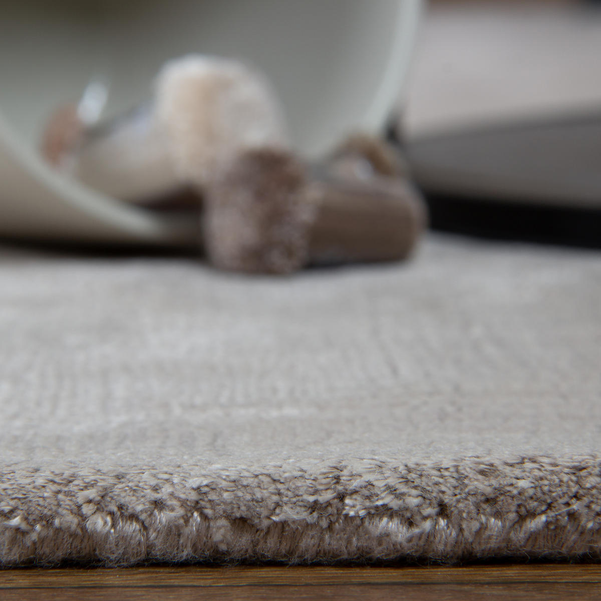 TEPPICH VISKOSE HANDGEWEBT BAMBOO 200/290 Taupe - Taupe, Naturmaterialien (200/290cm) - Consilio Concept