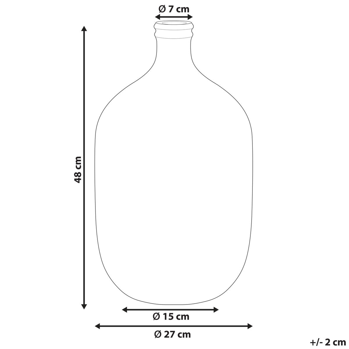 DEKOVASE Glas blau Samosa - Blau, Glas (48cm) - Beliani
