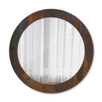SPIEGEL Ø70 cm Rund mit Aufdruck - Braun, Glas (70/70/0.4cm) - TULUP