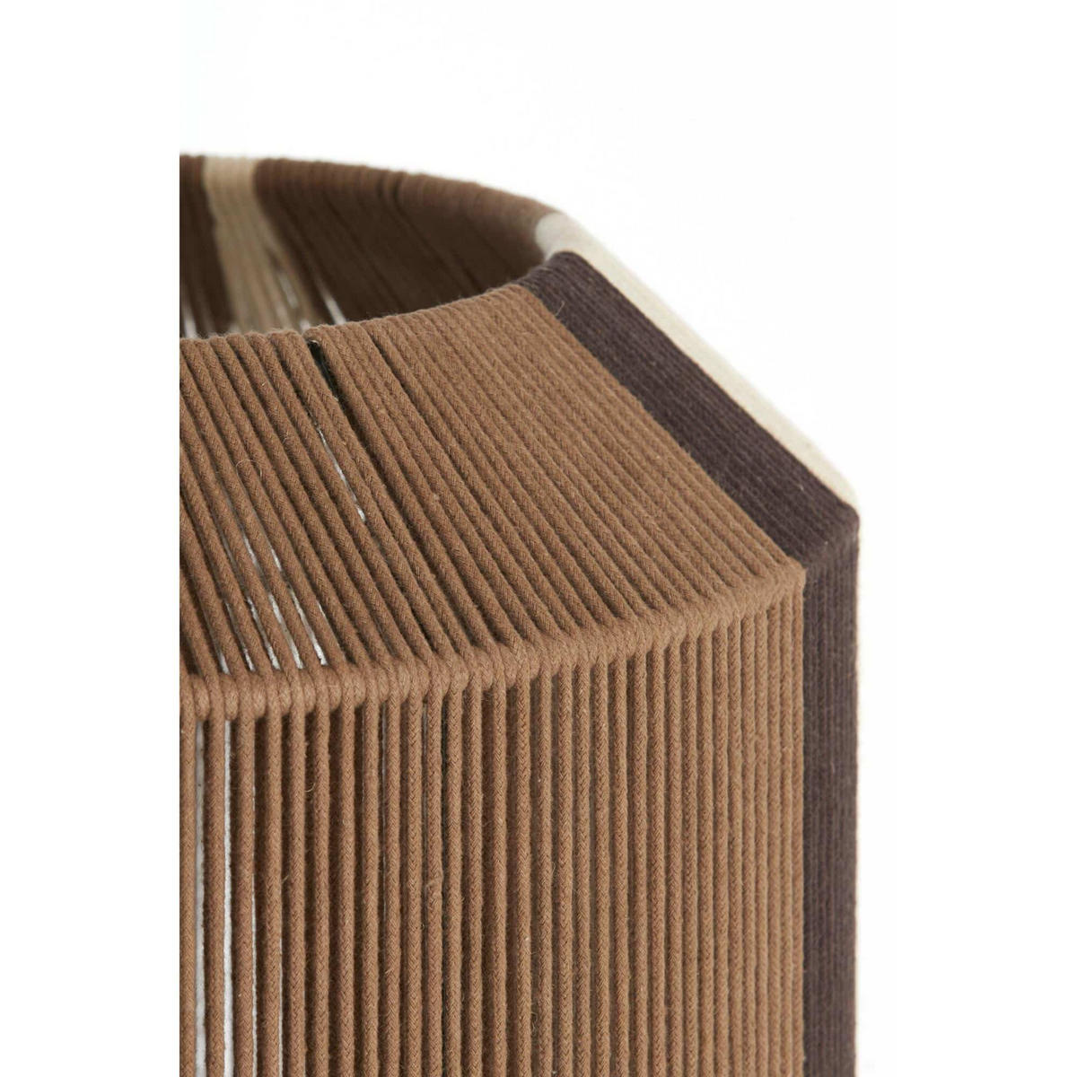 HÄNGELAMPE Kozana Braun 36/36/43 cm - Braun, Textil (36/36/43cm) - Light & Living