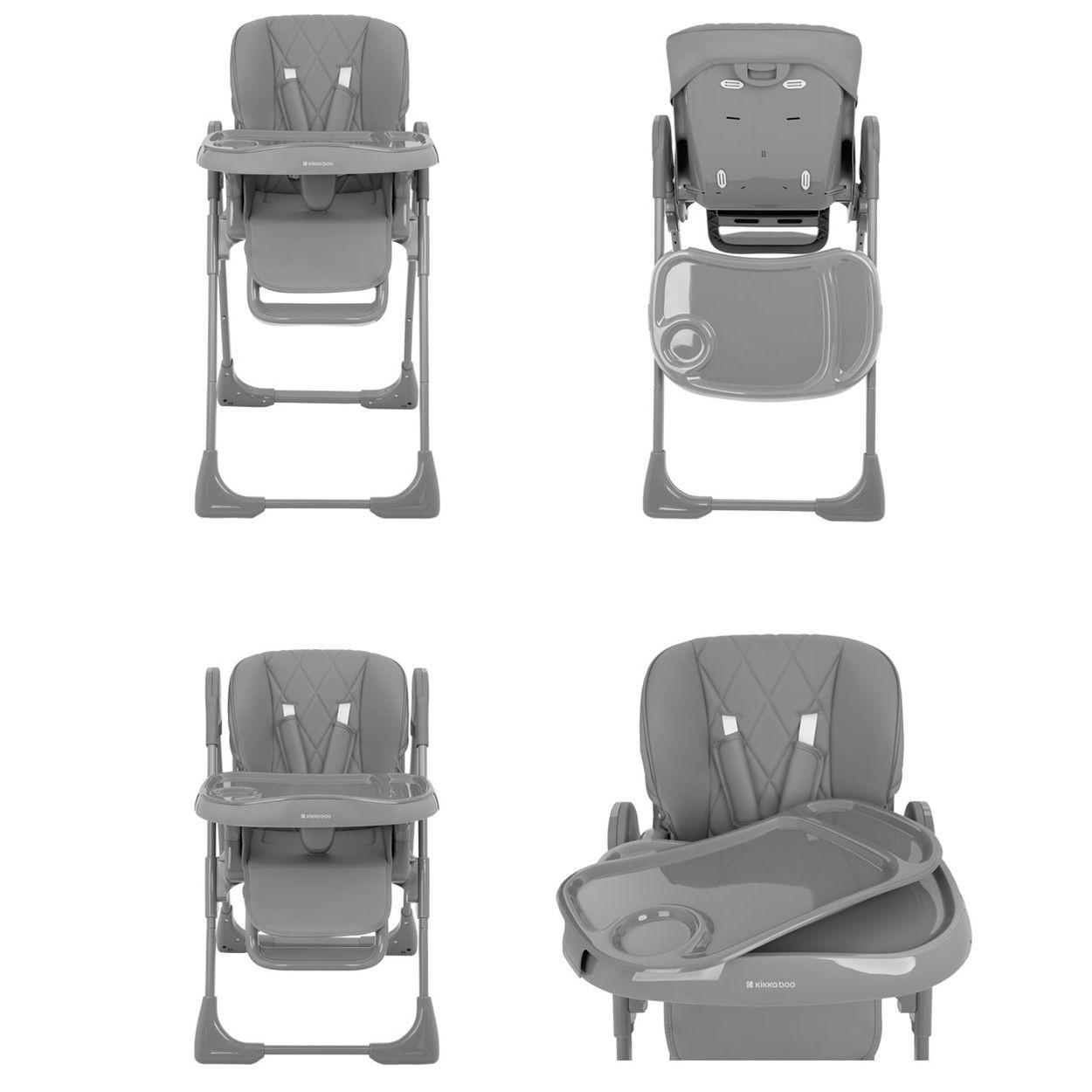 Thumbnail - Kikka boo Hochstuhl, Grau, Kunststoff, 53x104x76 cm, Babymöbel, Hochstühle & Zubehör, Hochstühle