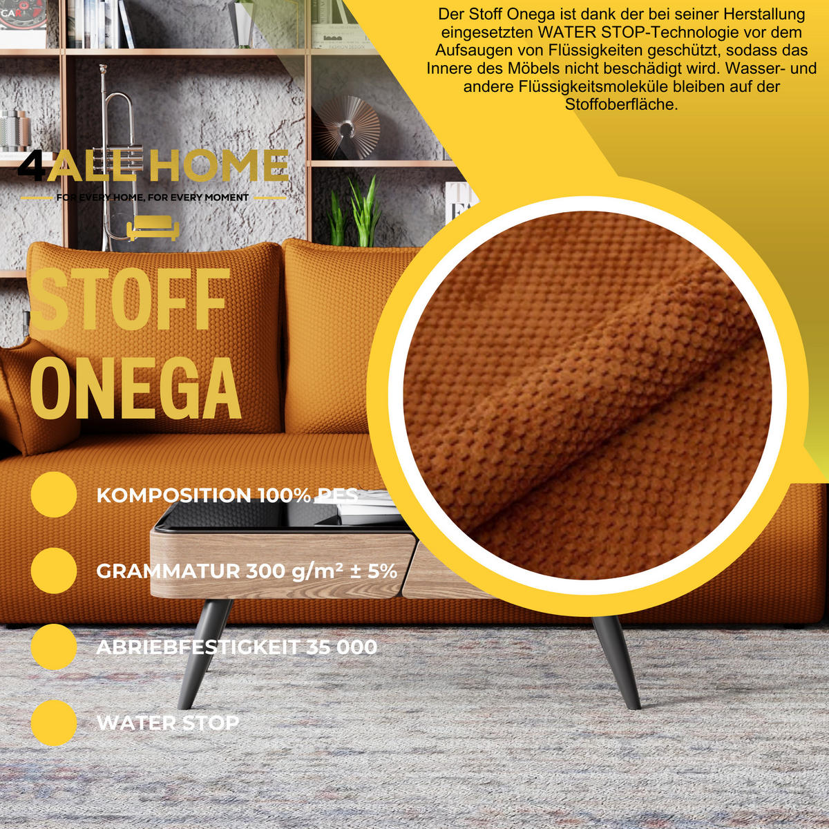 SOFA Bubi mit Bettkasten und Schlaffunktion, Cordstoff - Rostfarben, Holzwerkstoff (242/85/95cm)