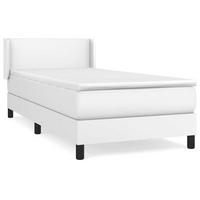 BOXSPRINGBETT 100/200 Cm Weiss Kunstleder - Weiß, Leder (103/203cm) - vidaXL