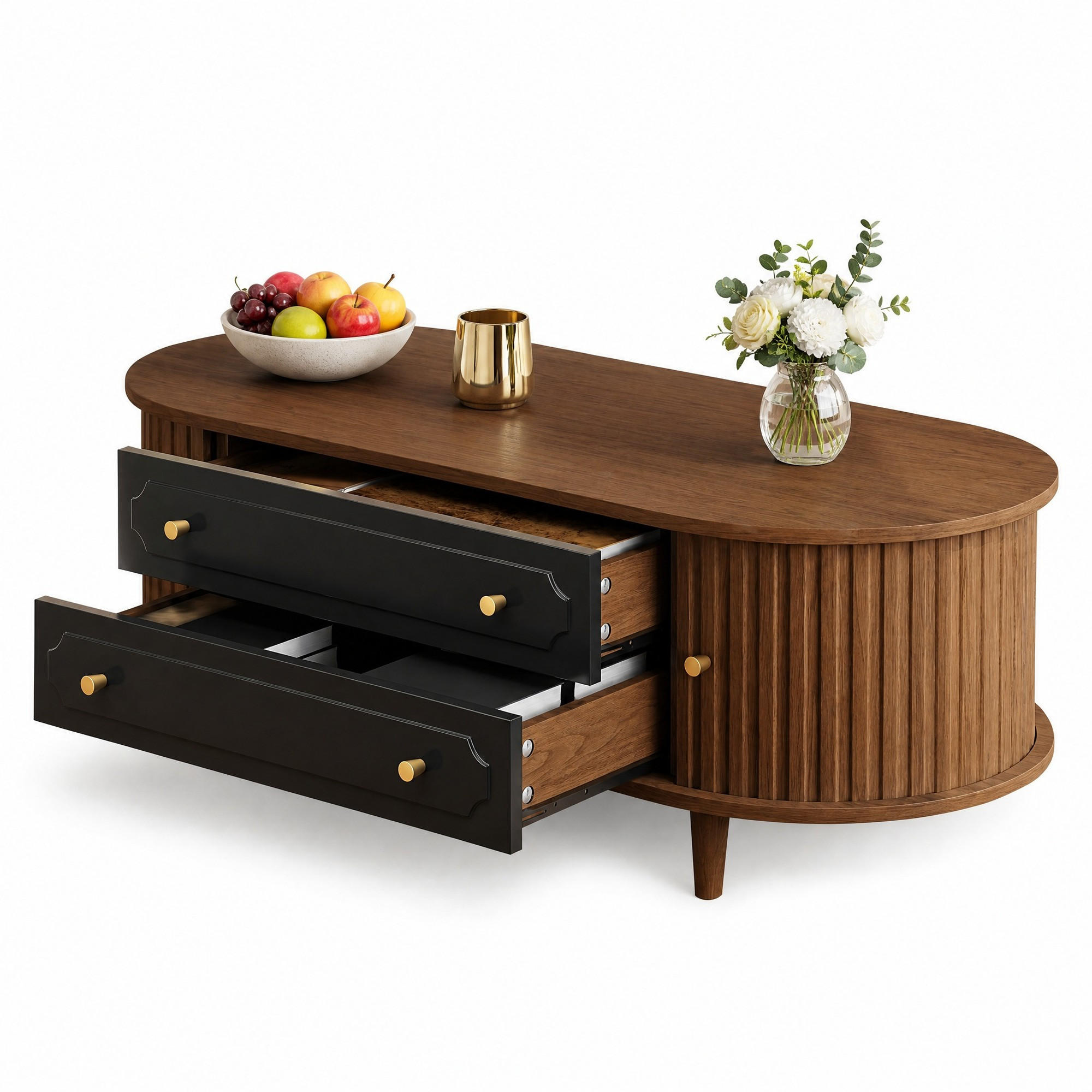 Ivmeu Couchtisch Walnuss 50x36x100 cm