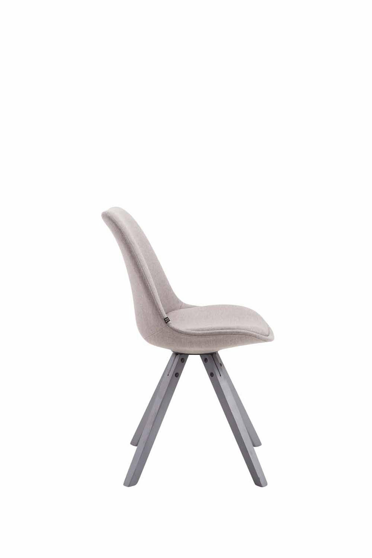 STUHL Stoff grau - Grau, Holz/Textil (48/84/56cm) - CLP