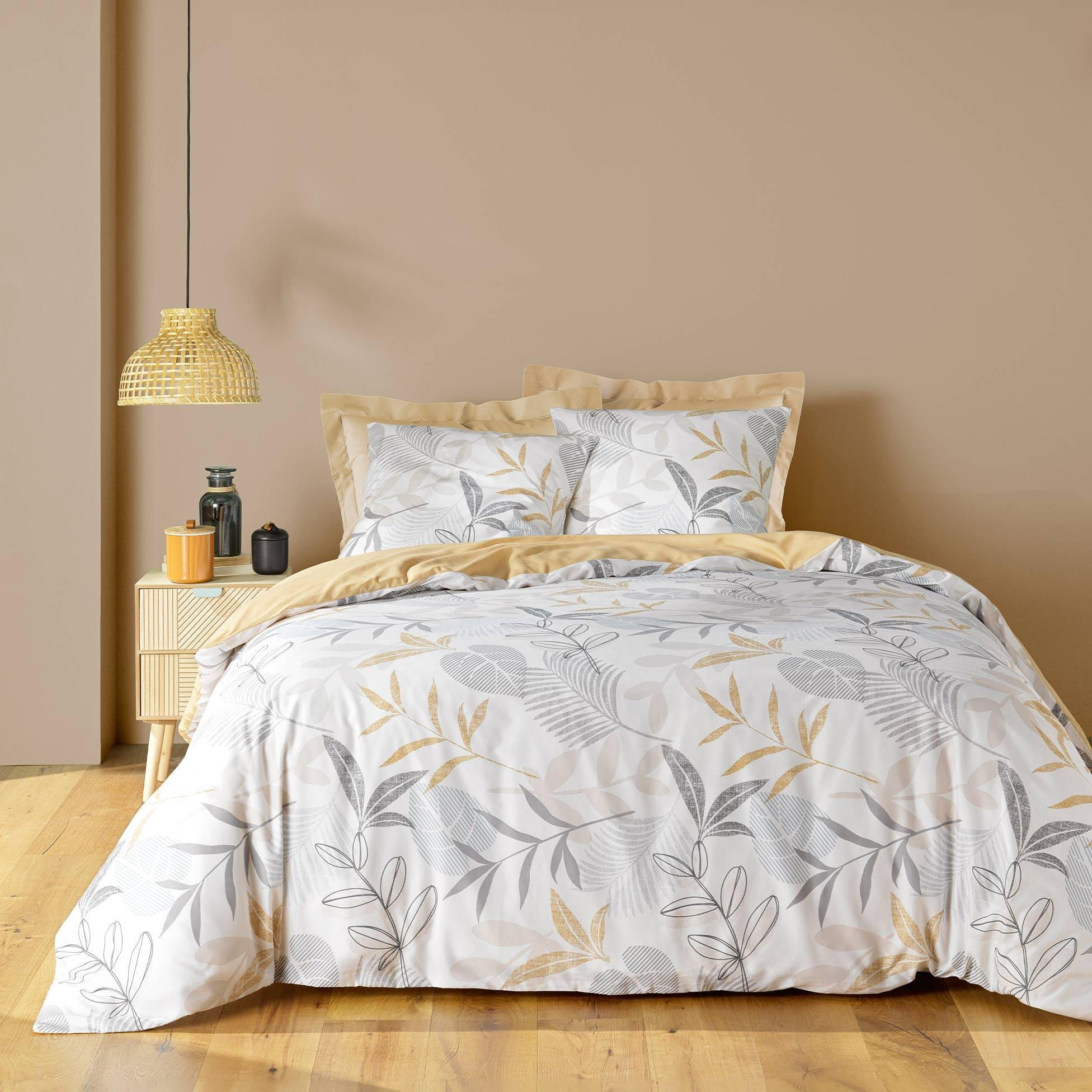 BETTWÄSCHE Blättermuster Kimberly 240/220 cm - Grün, Textil (220/240cm) - Douceur d´intérieur