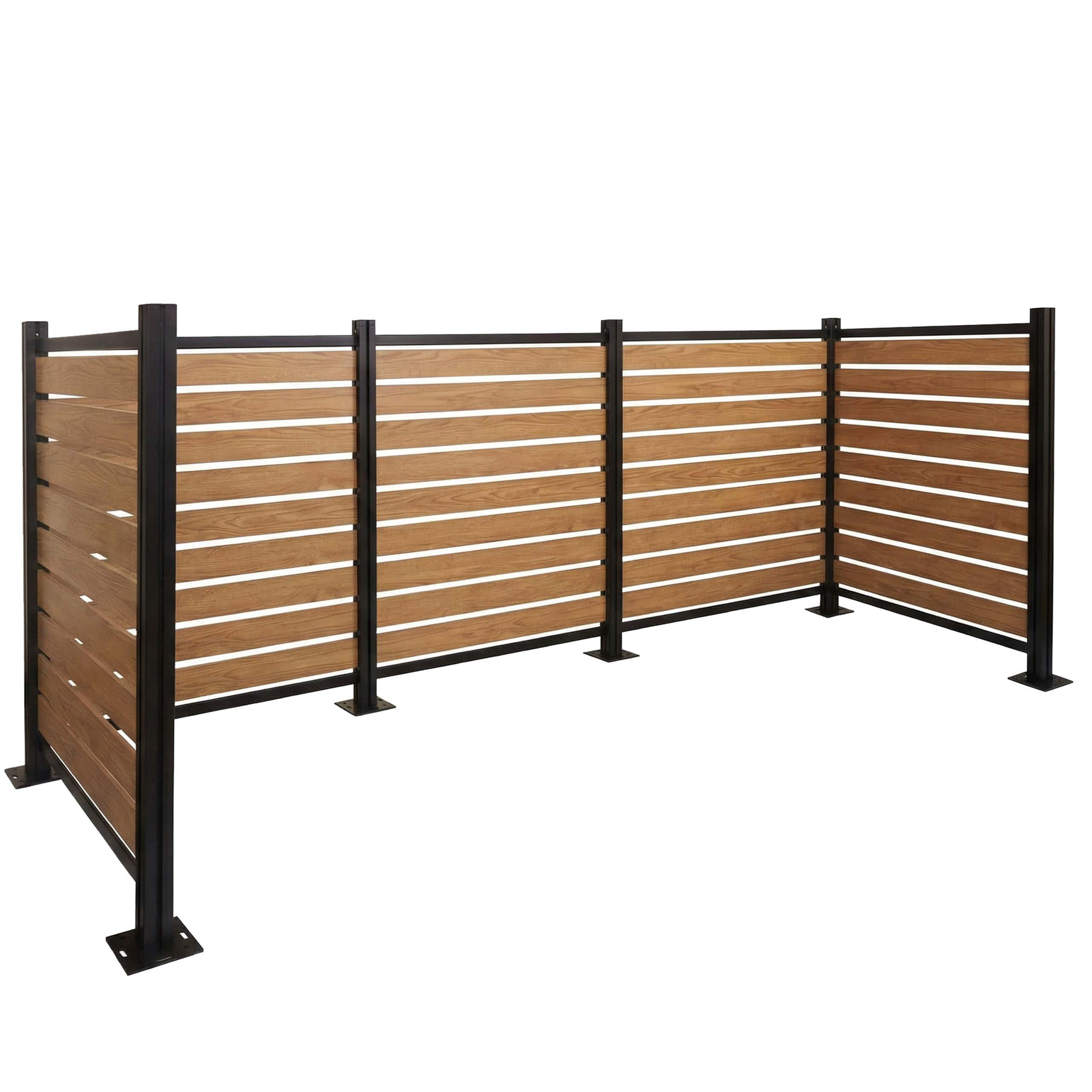 ALU MÜLLTONNEN-ZAUN Hellbraun - Hellbraun, Metall (300/130/110cm) - MCW