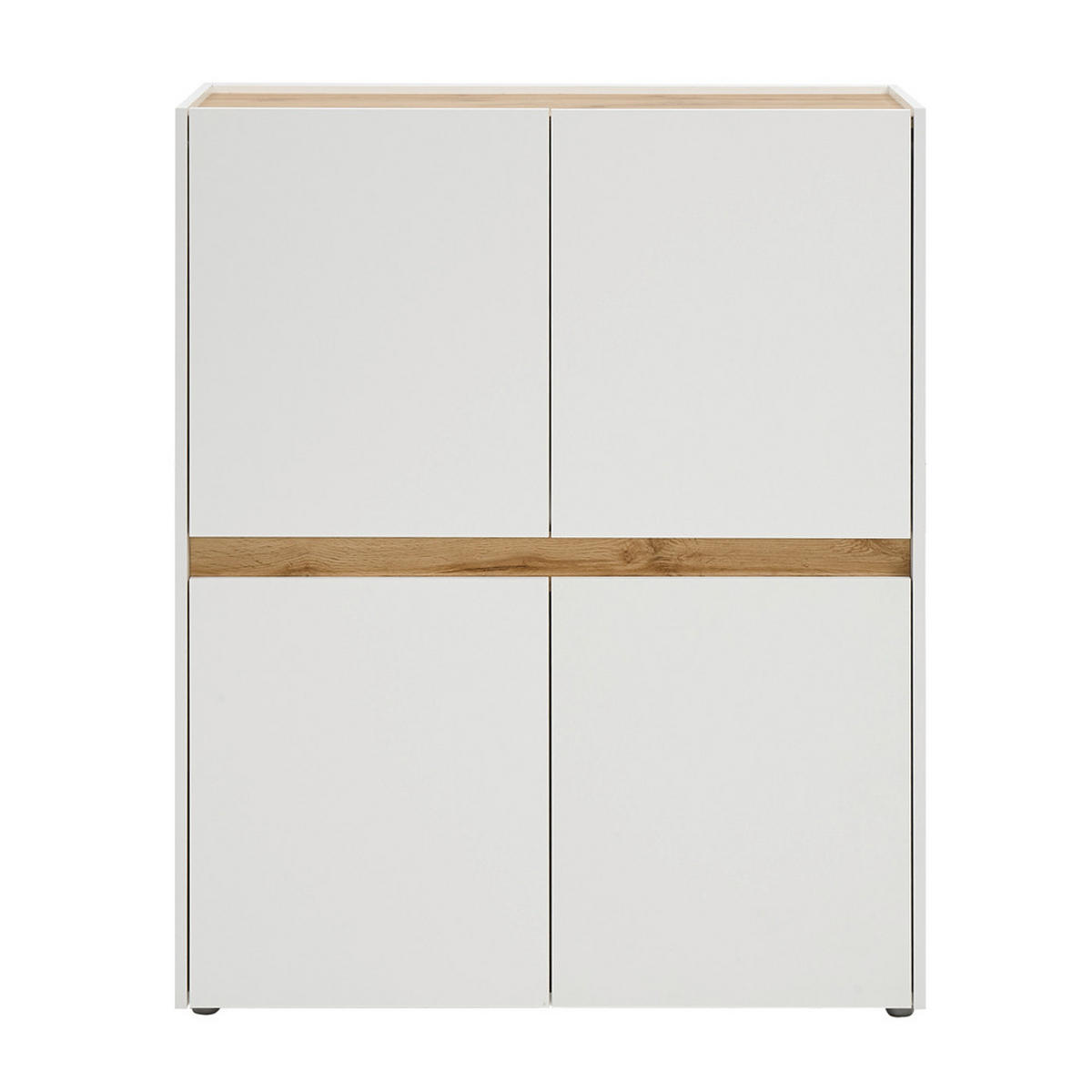 HIGHBOARD Crisp-61 - Weiß, Holzwerkstoff (100/120/40cm) - Lomado