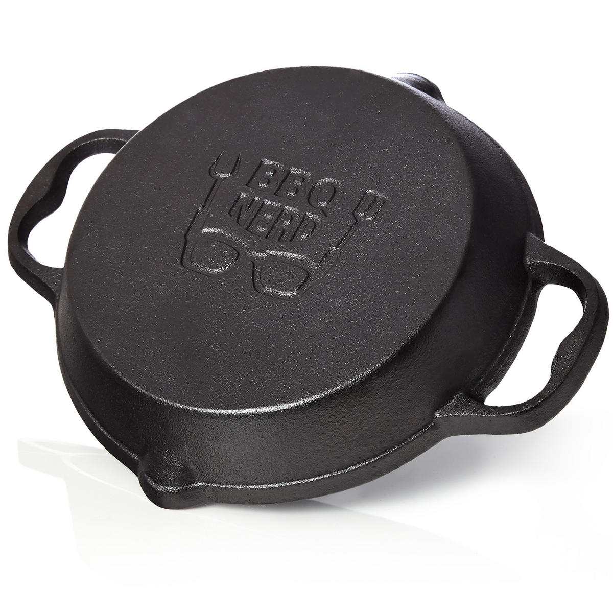 GRILLPFANNE Gusseisen Ø25cm 2300g mit 2 Henkel - Pfanne Gusspfanne - Schwarz, Metall (27/6/28cm) - BBQ Nerd