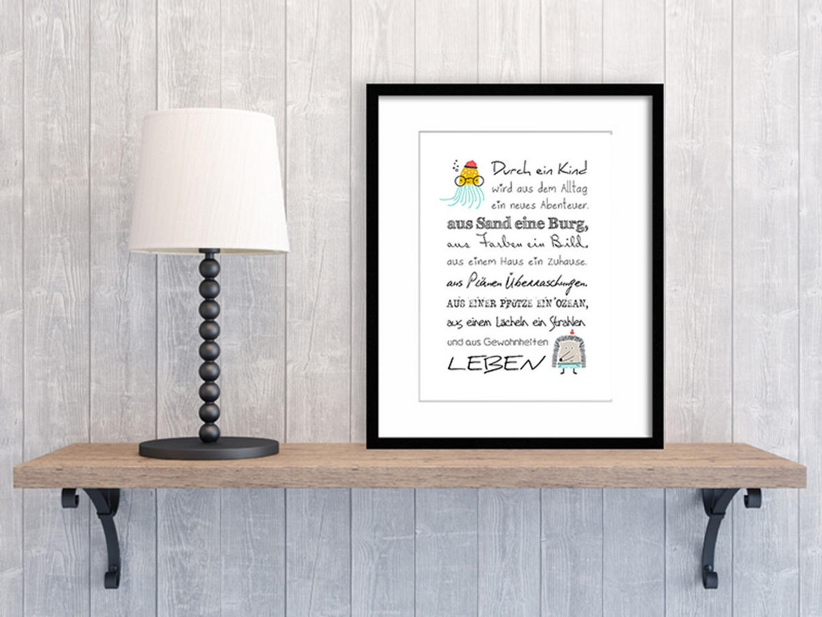 POSTER DIN A4 21x29,7 cm Kinderzimmer Geschenk Geburt - Weiß, Papier (21/29.7/2cm) - artissimo