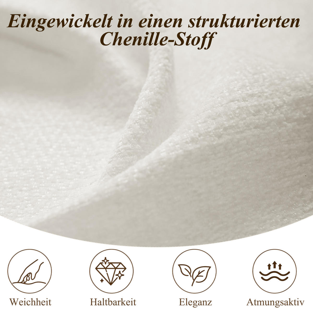 POLSTERBETT 140x200cm Lattenrost Hydraulik LED Chenille Beige - Beige, Holzwerkstoff (140/200cm) - FLIEKS