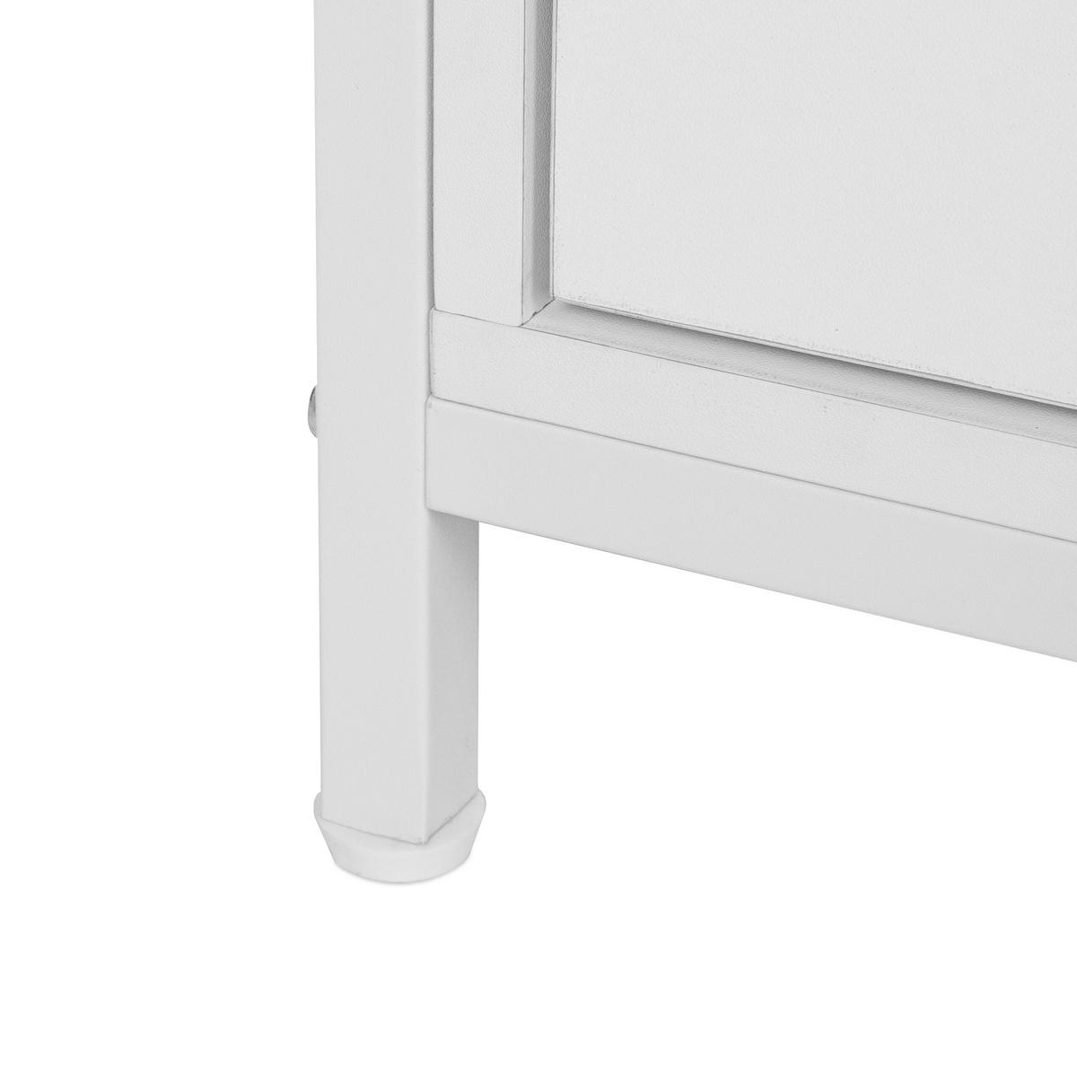 TV-LOWBOARD - Weiß, Holzwerkstoff/Metall (120/50/40cm) - Relaxdays