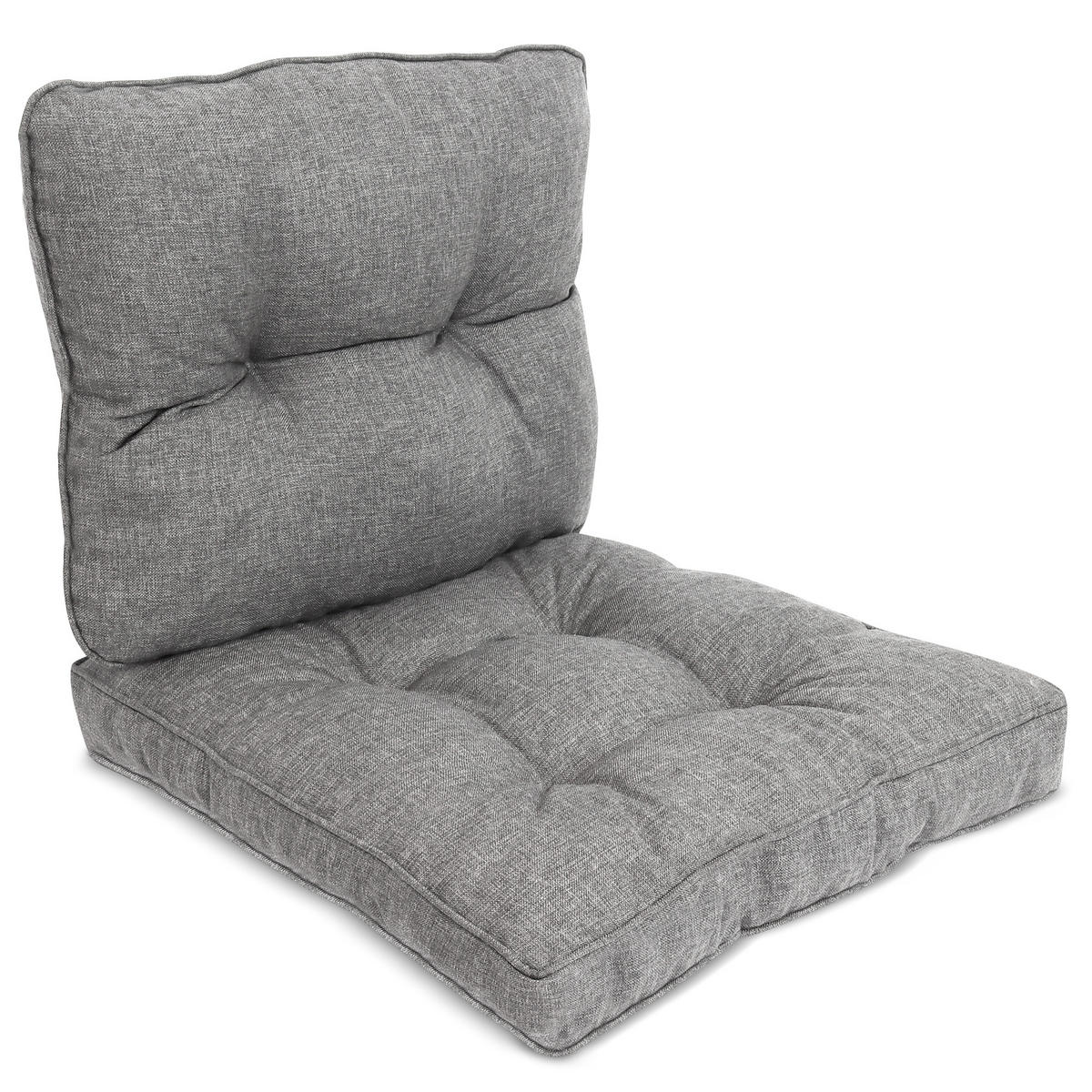 LOUNGEKISSEN Beauflair Outdoor Rücken 50/40/12cm Hellgrau - Hellgrau, Textil (40/12/50cm) - Beautissu 