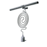 LED-MONITORLEUCHTE - dimmbar mit Schwanenhals, Tisch- und Wandhalterung sowie Farbwechselfunktion, 44 cm - Grau, Kunststoff (8.8/44/8.2cm) - Northpoint