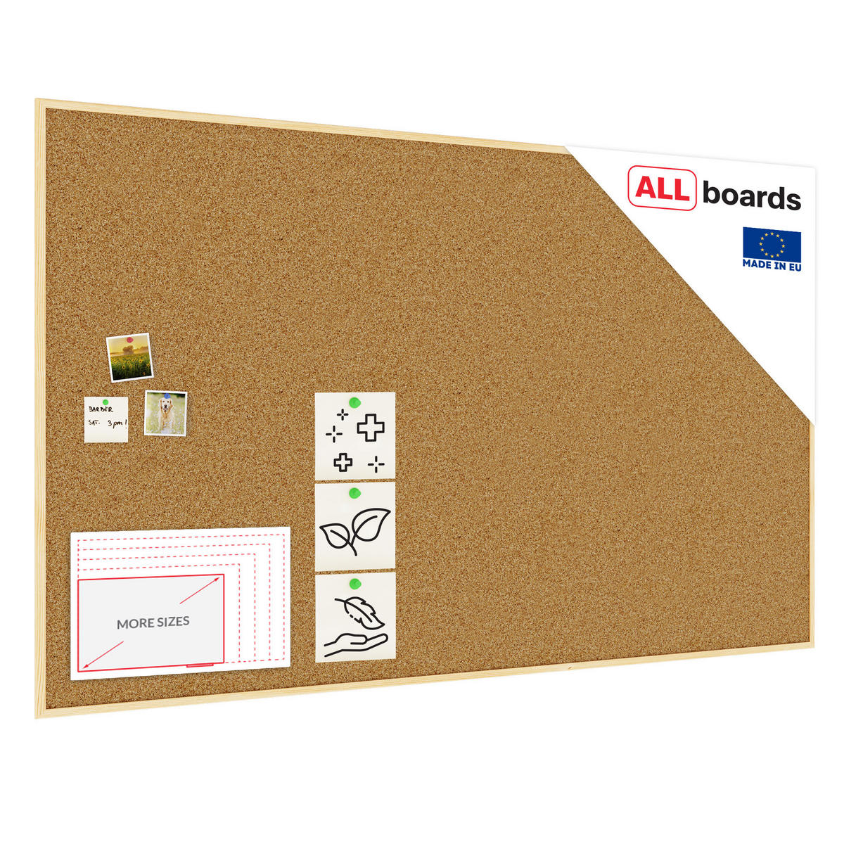 PINNWAND mit Naturholzrahmen 200x120cm - Braun, Holz (200/120/1.8cm) - ALLboards