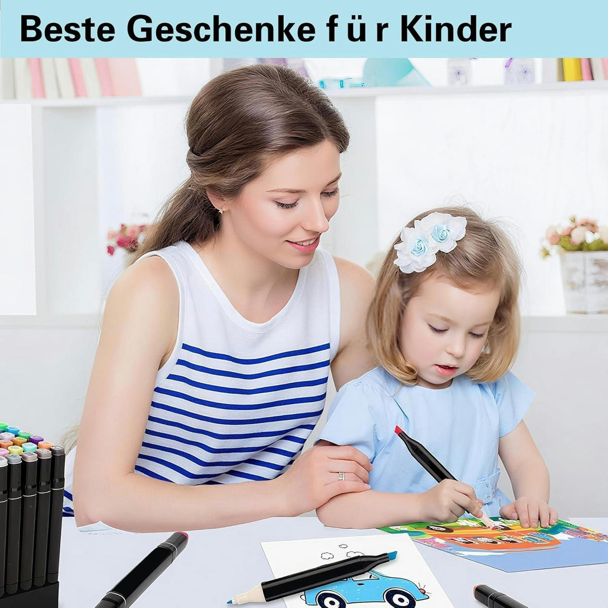 MARKER-SET 80 Farben – Dual Tip mit Aufbewahrungsbox - Multicolor, Kunststoff (10/10/15cm)