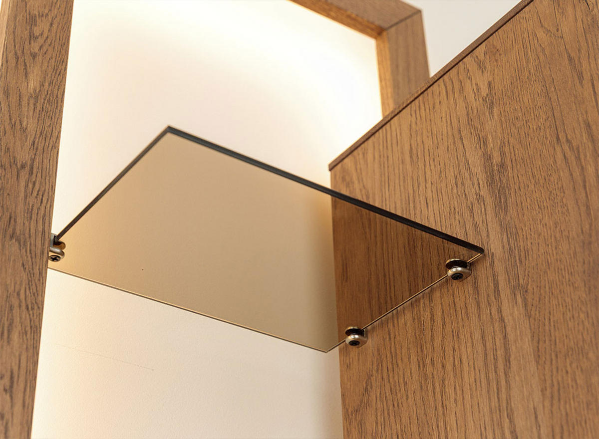 HÄNGEVITRINE Collodi Wildeiche Tabak 73 / 37 / 175cm - Wildeiche/Eichefarben, Holz (73/175/37cm) - Feldmann-Wohnen